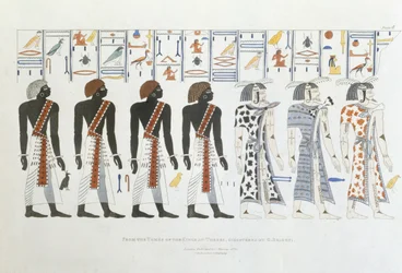 Illustrations of hieroglyphics from the Tombs of the Kings at Thebes, discovered by G. Belzoni, plate 8 from 